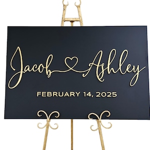 Wedding Sign, Welcome Wedding Sign, Wedding Gift, Personalized 3D Sign, Welcome Sign Wood, Wedding Welcome Sign, Wedding Signage