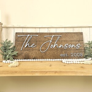 Custom Wood Sign | Personalized Family Name Sign | Last Name Sign | Wedding Gift | Shiplap Sign | Christmas Gift | Anniversary Gift | Ship#2