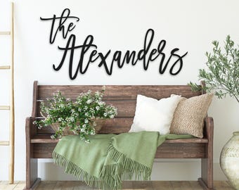 Letrero grande con apellido, letrero con nombre para boda, letrero recortado con apellido, letrero de madera con apellido, letrero personalizado con nombre, letrero con apellido familiar, telón de fondo para boda