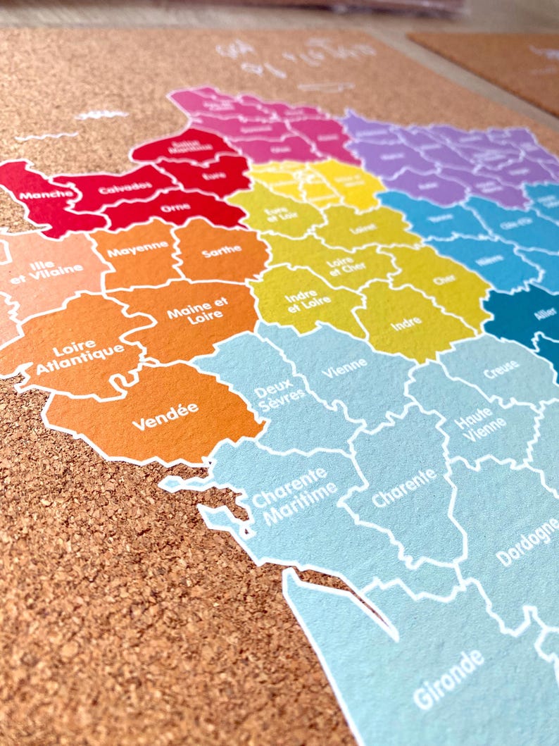Carte de voyage de Cork en France / Disponible en 2 options différentes image 5