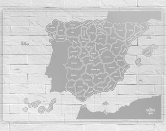 Scratch off Carte de voyage de l’Espagne / Version transparente