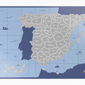 Scratch off Carte de voyage de l’Espagne / Drapeaux de l’Espagne version