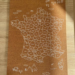 Carte de voyage de Cork en France / Disponible en 2 options différentes image 2