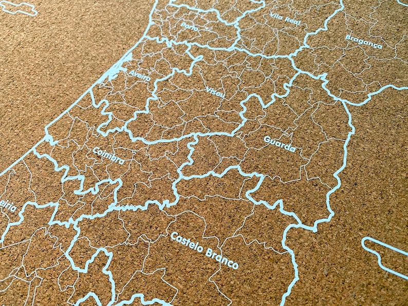 Carte de voyage du Portugal à Cork / Disponible en 2 options différentes image 6