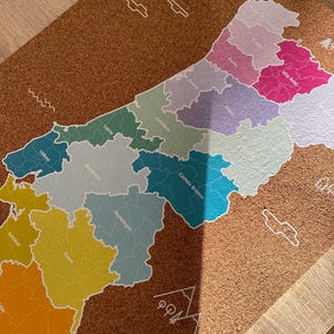 Carte de voyage du Portugal à Cork / Disponible en 2 options différentes