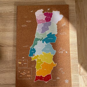 Carte de voyage du Portugal à Cork / Disponible en 2 options différentes image 2