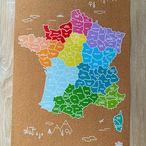 Carte de voyage de Cork en France / Disponible en 2 options différentes image 3