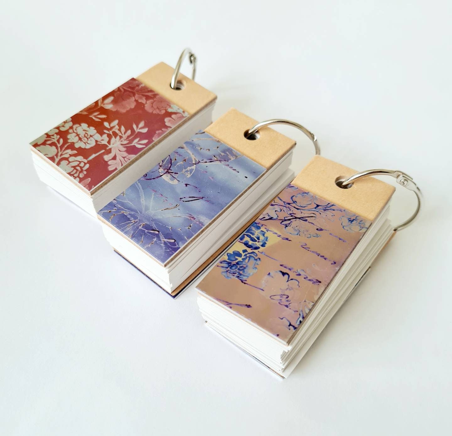Set of 3 Mini Notebooks on Ring With Handmade Anodised Etsy UK