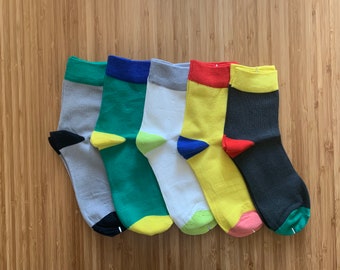 Bamboo Socks Pack of Five | Womens Socks | Gifts for Her | Calf Socks | Colorful Socks | Eco Friendly