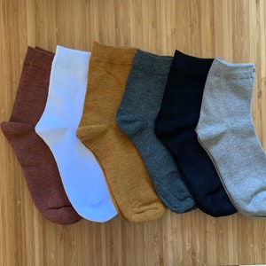 Bamboo Socks Pack of Six Womens Socks Mens Socks Gift for Her Calf Socks Sustainable Gift Hiking Socks Eco Friendly Option 2