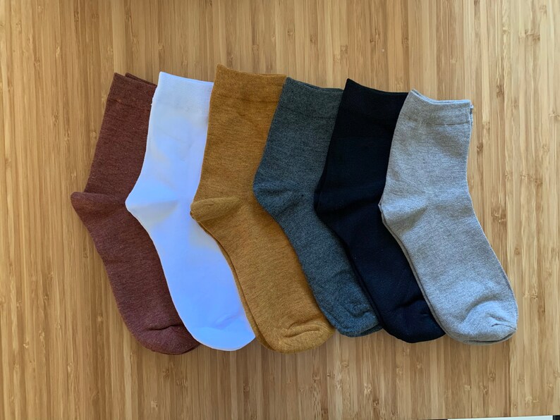 Bamboo Socks Pack of Six Womens Socks Mens Socks Gift for Her Calf Socks Sustainable Gift Hiking Socks Eco Friendly Option 2