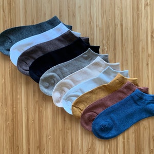 Bamboo Socks Pack of Ten Womens Socks Mens Socks Socks Blank Sustainable Gift Casual Walking Socks Eco Friendly Ankle Socks image 1