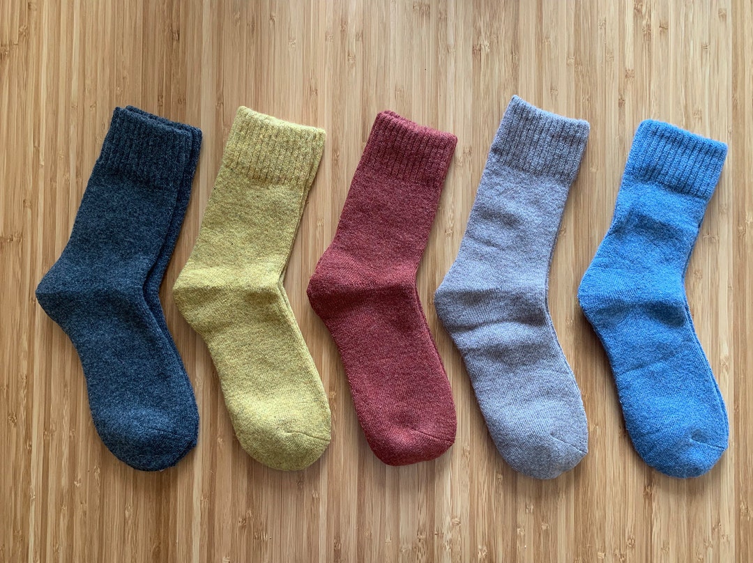 Wool Socks Pack of Five Womens Socks Mens Socks Socks Blank Sustainable ...