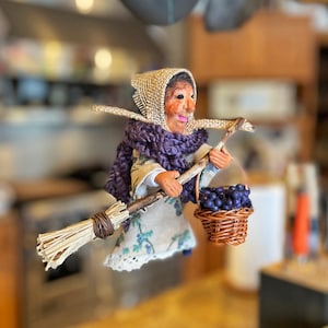 Kitchen Witch Magic Hanging Doll Cottage Good Luck Housewarming Gift Collectible Christmas Birthday Cooking Artisan Mothers Day Handmade