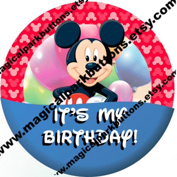 Mickey Buttons-Mickey's 90th Birthday- Mickey Pins-Mickey Birthday pins-Mickey Birthday Buttons