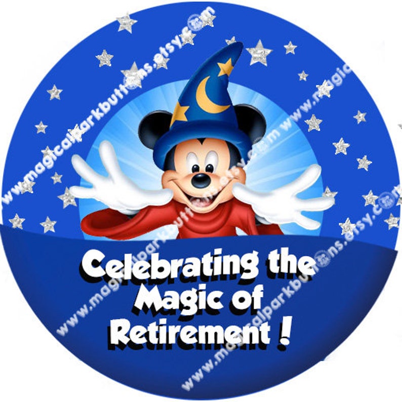 Celebrating Retirement Disney Pinsretirement Disney Buttons Etsy