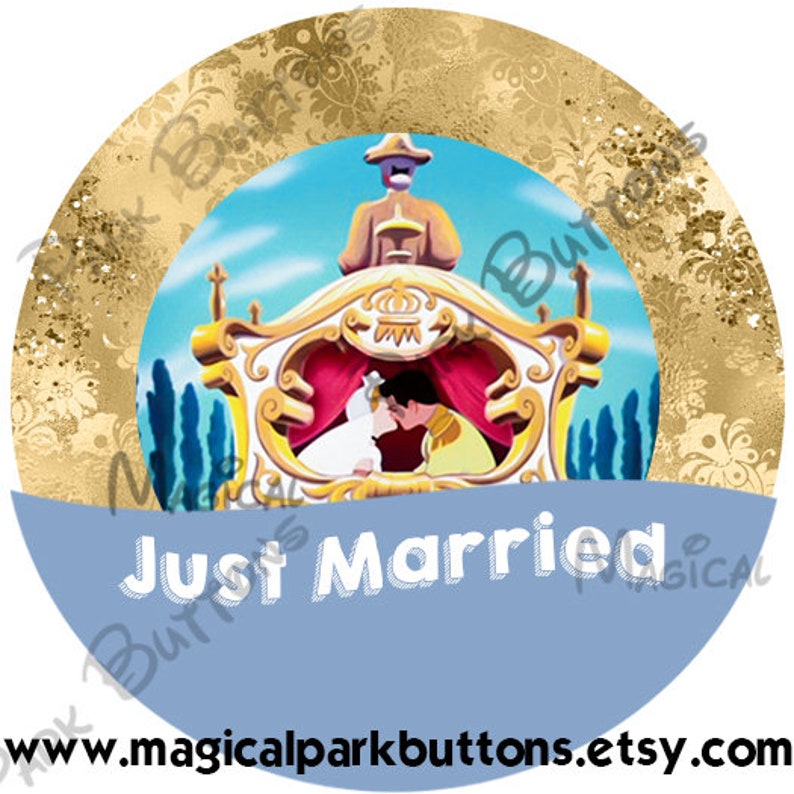 Cinderella Just Married Buttons Cinderella Just Married Etsy