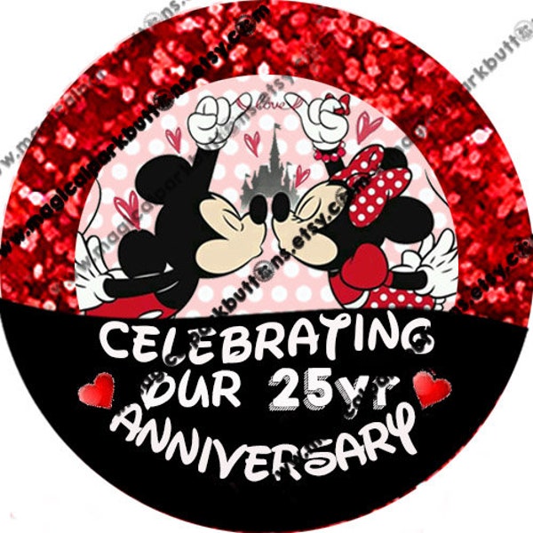 Disney Buttons, Disney Anniversary Buttons, Disney Anniversary Pins, Disney Pins, Disney Celebration Pins