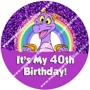 Disney Birthday Buttons-Figment Birthday Buttons-Figment Birthday Pins-Disney Figment Buttons-Disney Birthday pins-Disney park buttons