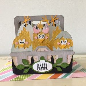 Easter Egg Chickadee 3D Box Card