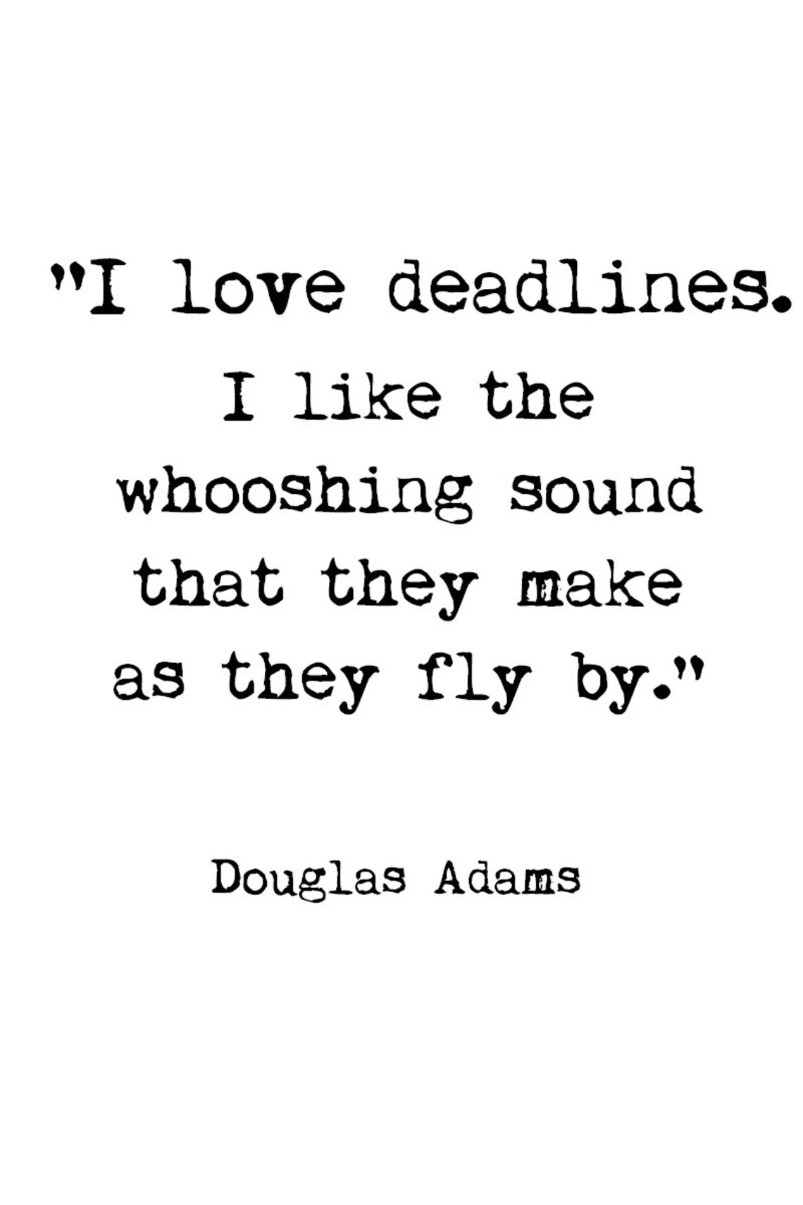 Douglas Adams I Love Deadlines Encyclopedia Dictionary Etsy