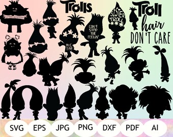 31 Trolls SVG, Trolls Silhouette, Trolls Printable, Instant Download