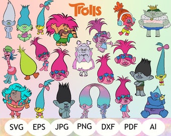 25 Trolls SVG, Trolls Clipart, Trolls Printable, Digital Item