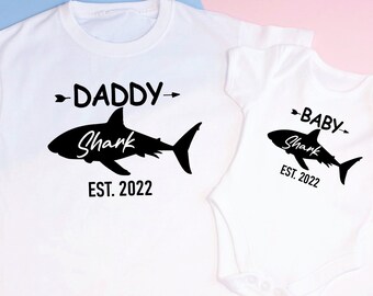 Baby Shark Daddy Shark Mama Shark Matching Family T Shirts, Mini Shark Shirt, Custom Family Shark Shirts, Family Shark Birthday Shirt