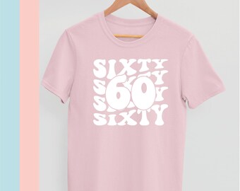 60th Birthday Retro T Shirt For Women, Sixty Birthday T Shirt, 60th Birthday Gift For Women, 60 and Fabulous Shirt, 60th Birthday Shirt