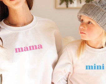 Matching Mama and Mini Sweatshirts, Mama Luxury Jumper, Mama daughter matching Sweatshirts, Christmas Gift, Mother's Day Gift, Luxury Jumper