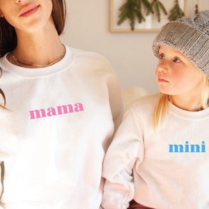 Mama Mini Est Mommy and Me Sweatshirts 