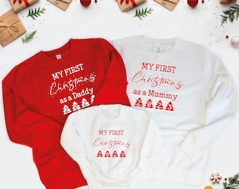 My first Christmas Jumper, My first Christmas Family Matching Sweatshirt, My first Christmas as Mummy, My First Christmas as Daddy, 1st Xmas