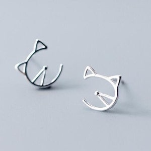 Cat Earrings, Cat Lover Gift, Cat themed gifts, Cat Themed Jewellery, Cat Earrings Birthday Gift For Women Girl, Birthday Gift For Cat Lover