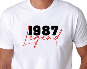 Custom Year Legend Graphic Men's T-shirt | Stocking Stuffers For Him | Personalised Christmas Gift For Boyfriend, Husband, Dad, Son, Friend