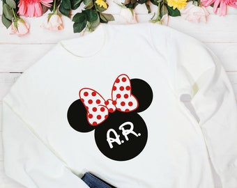 Personalised Mickey and Minnie Mouse Disney Sweatshirt | Personalised Adult and Kids Sweater | Disneyland Lover Gift | Lovely Birthday Gift