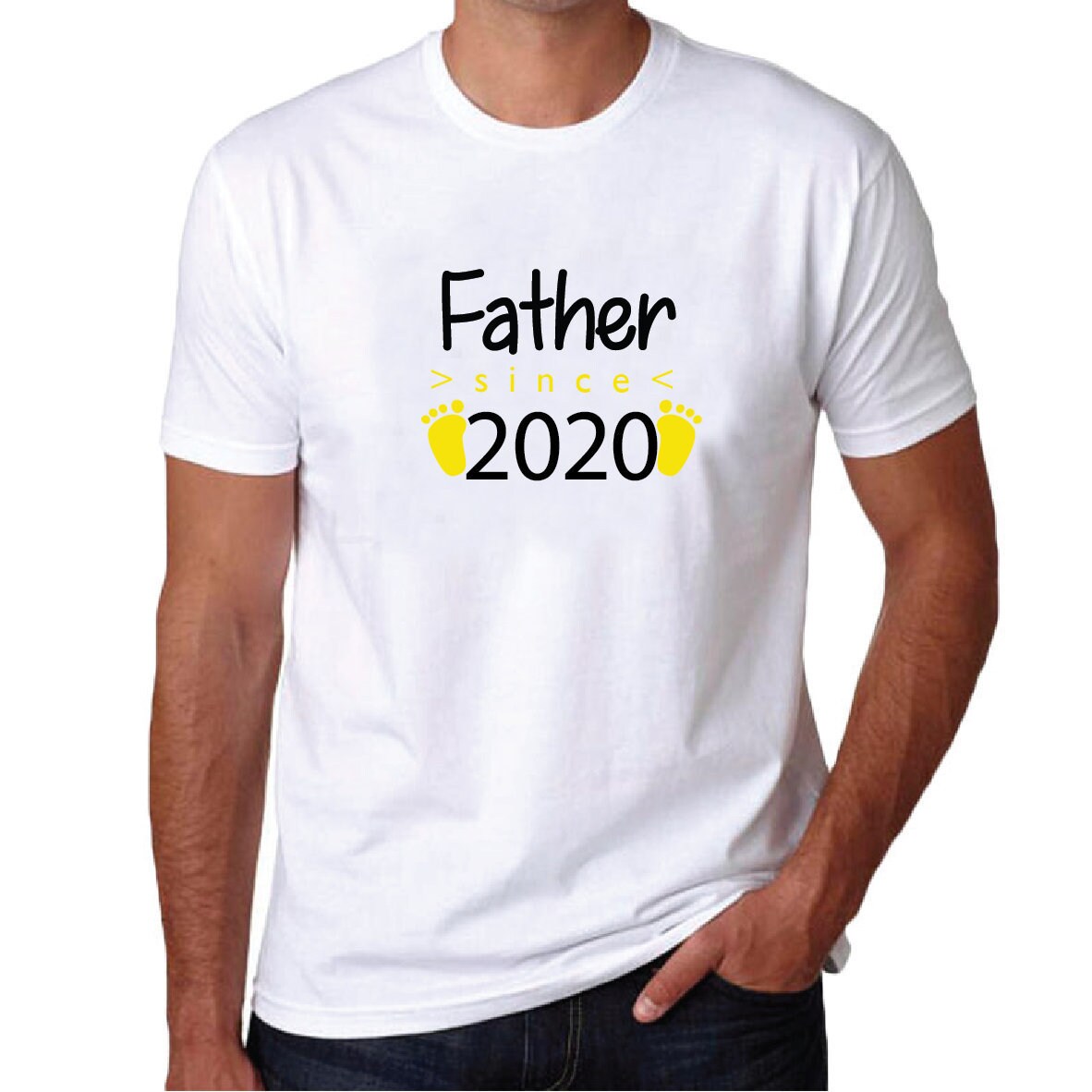 Image of Personalised Year T-Shirt For Father, Father's Day Gift, Christmas Gift Husband, Birthday Dad, Daddy, Papa, Grandparent, Granpa