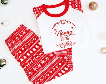Mummy and Daddy to Be Red Christmas Pyjamas New Mum Christmas Gift New Dad to Be Christmas Gift Nanny to Be Pyjama Daddy to Be Xmas Gift Etsy