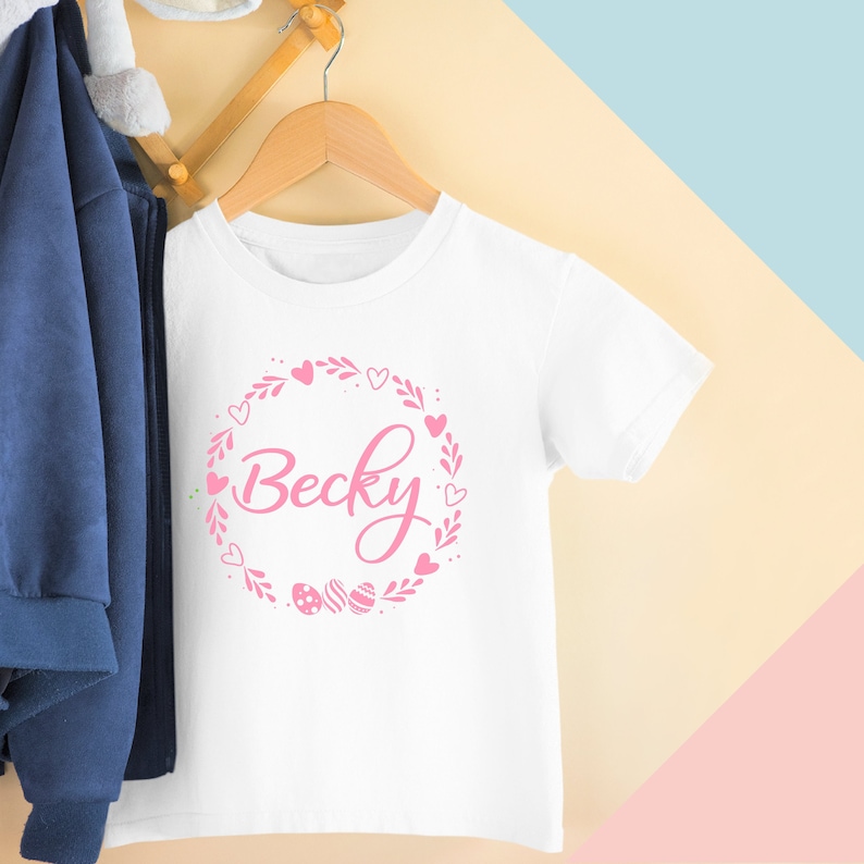 Personalised Kids Easter t-shirt T-shirt, Easter Family Shirt, Name Easter top, Boy or Girl Easter Top, Custom Easter Shirt Outfit