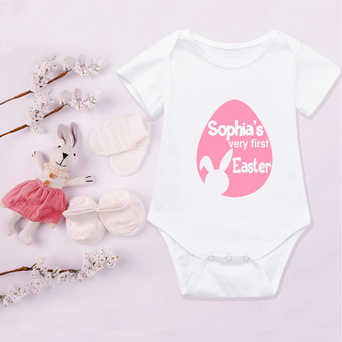 Personalised First Easter Baby Outfit My 1st Easter Bunny Egg Etsy