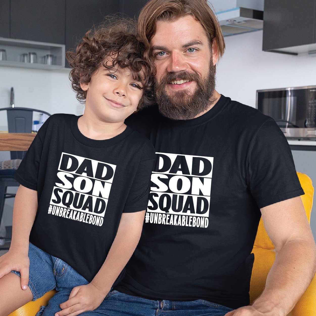 Dad Son Matching T-shirts Son Squad Unbreakable Bond - Etsy