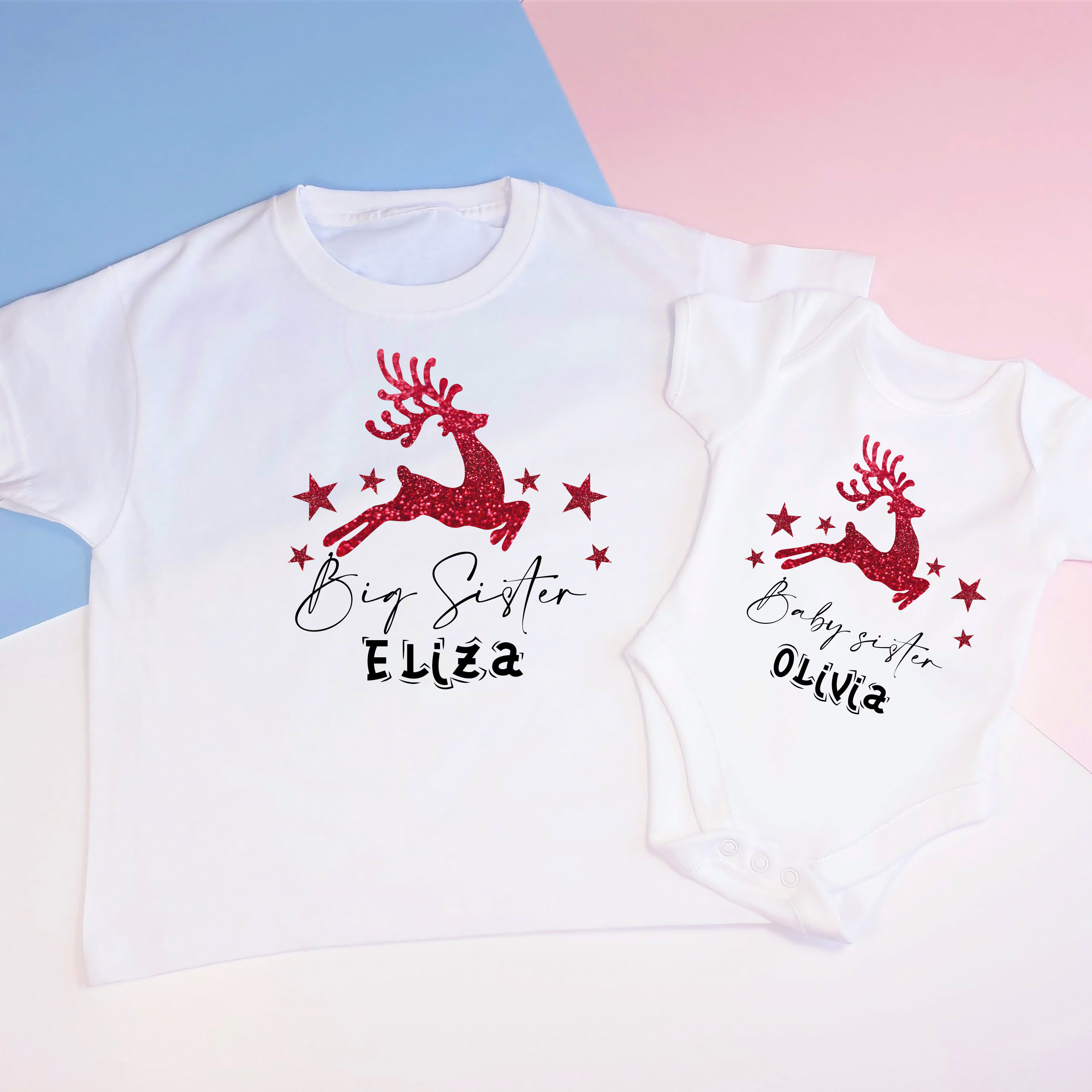 Personalised Matching Family Christmas Tshirts Matching Etsy