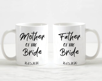 Personalised Mugs Gift For Mother of the Bride & Father of the Bride | Wedding Gift for Bride's and Groom's Family | Wedding Announcement