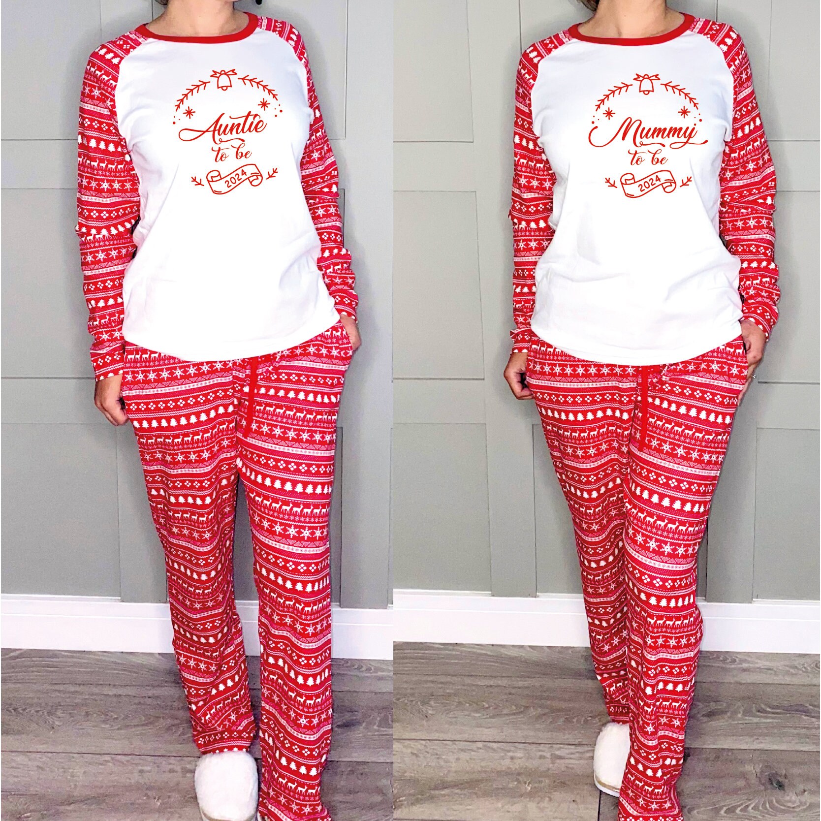 Mummy and Daddy to Be Red Christmas Pyjamas New Mum Christmas Gift New Dad to Be Christmas Gift Nanny to Be Pyjama Daddy to Be Xmas Gift Etsy Canada