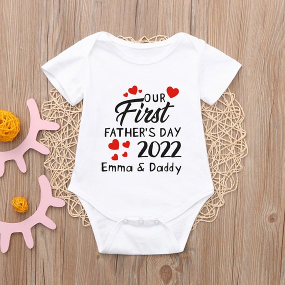 First fathers day baby vest sale