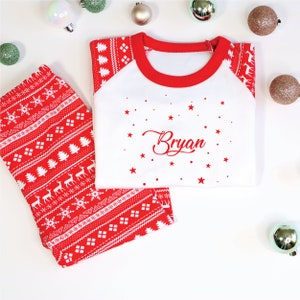 Personalised Christmas Pyjamas, Christmas Pyjamas Family, Christmas Pyjamas for Kids, Matching Family Christmas PJs, Baby Christmas Pyjama