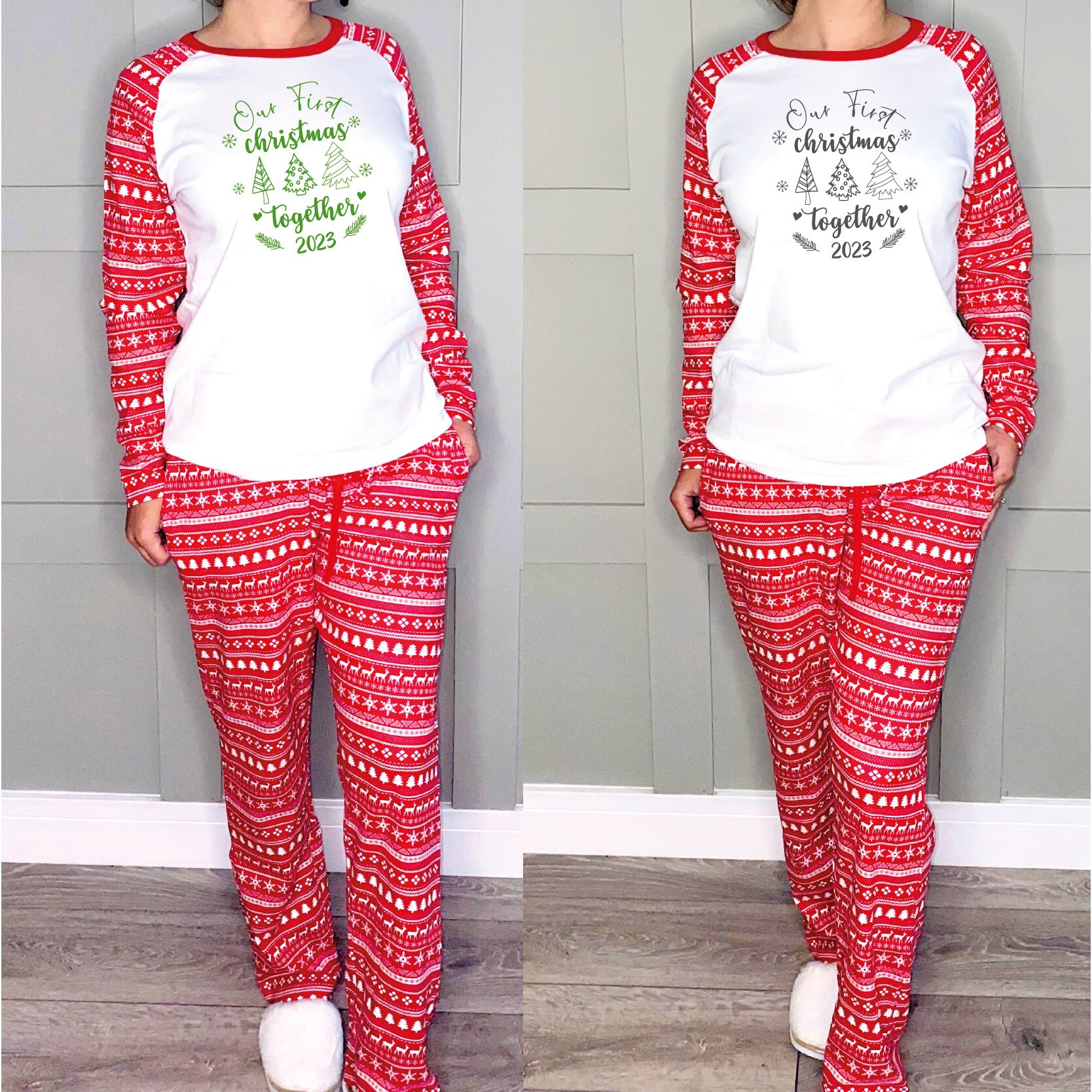Couples Christmas Pyjamas Our First Christmas Together First Christmas Together Pjs Couple Christmas Pjs His and Hers Christmas Pajamas Etsy Canada