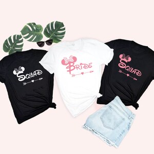 Disney Bride Bridesmaid Squad Hen Do T-Shirts, Disney Bride to be Shirt, Disney Team Bride Shirt, Bride Bridesmaid Disney Bachelorette Shirt