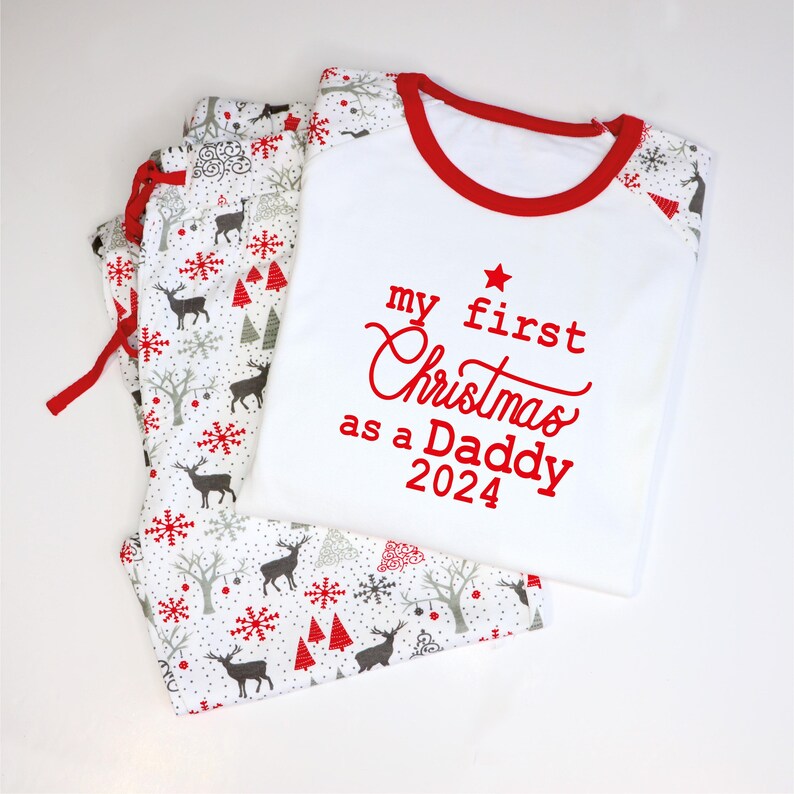 Personalised Our First Family Christmas Pyjamas, First Christmas as Mummy and Daddy PJs, Baby’s 1st Christmas, Mommy daddy Christmas Pajamas
