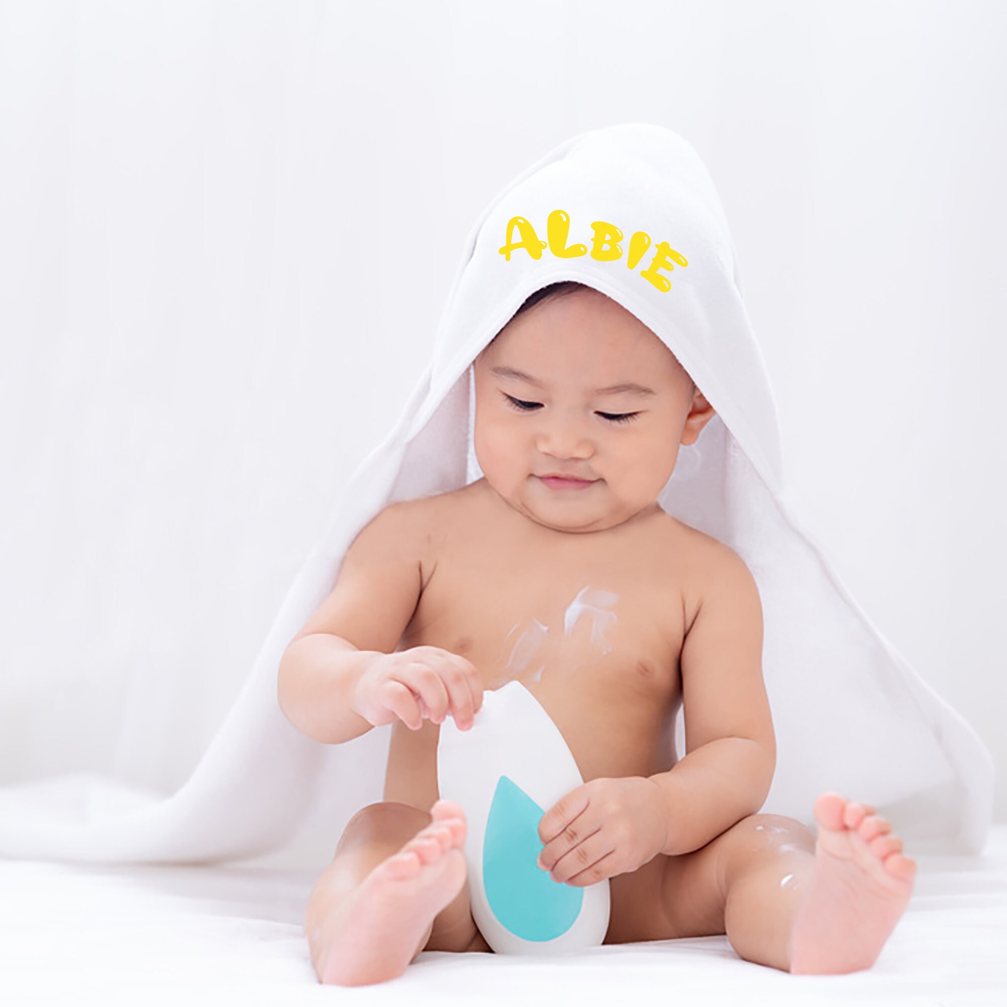 Gepersonaliseerde baby's handdoek met capuchon - Etsy België