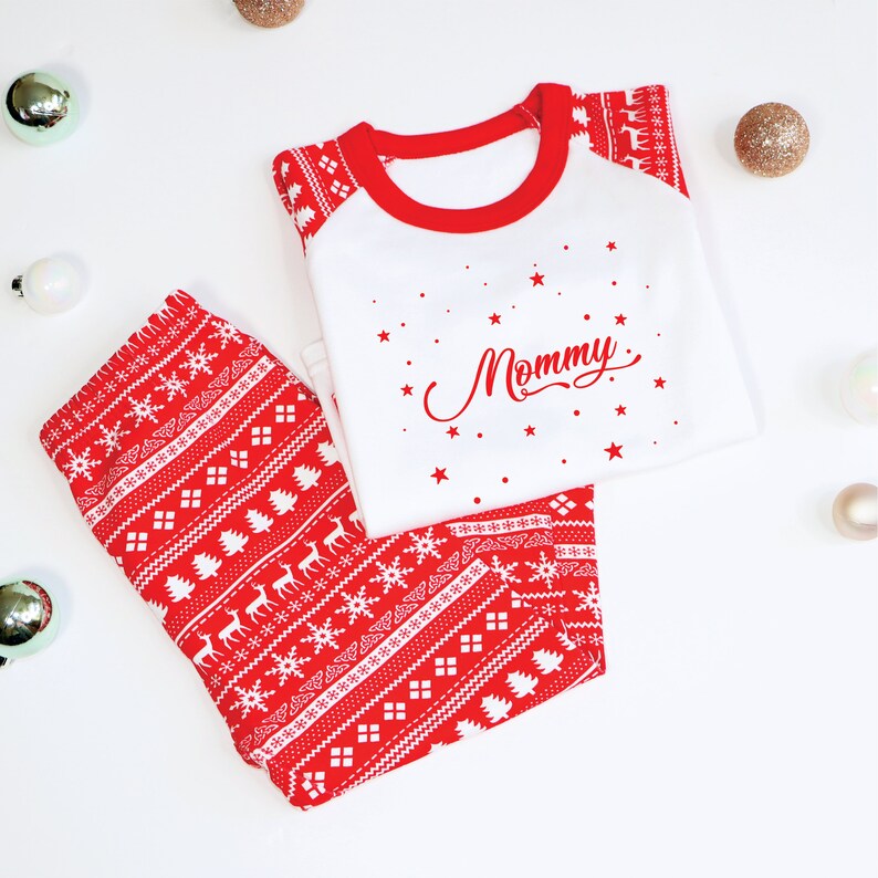 Personalised Christmas Pyjamas, Christmas Pyjamas Family, Christmas Pyjamas for Kids, Matching Family Christmas PJs, Baby Christmas Pyjama